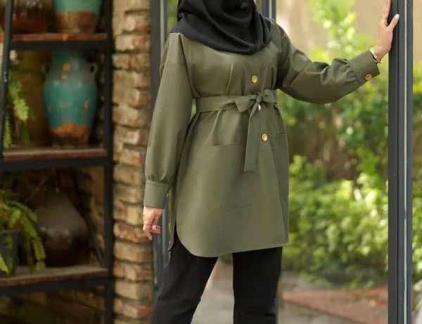 مدل مانتو زنانه دکمه دار با طرح های شیک جذاب متنوع و ساده 2024