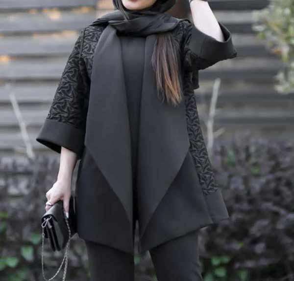 مدل مانتو زنانه مشکی با استایل های شیک و جذاب که همه عاشقش میشن
