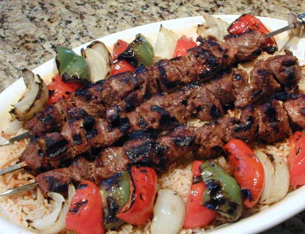 تزیین کباب چنجه زیبا ساده خوشگل و باسلیقه با رسپی خوشمزه و لذیذ