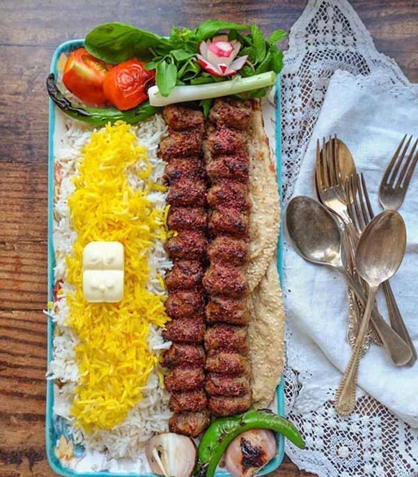 تزیین کباب کوبیده با برنج خوشمزه خوشگل با ایده هایی که جایی ندید