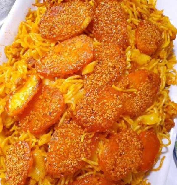 تزیین ماکارونی با سیب زمینی با بهترین رسپی برای ته دیگ خوشمزه خاص