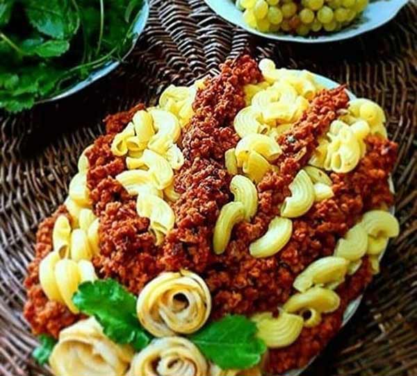 تزیین ماکارونی ساده با رسپی خوشمزه دلنشین و ایده های خلاقانه زیبا