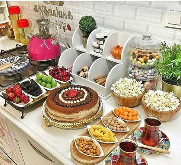 تزیین صبحانه عروس دونفره با ایده های زیبا خلاقانه باسلیقه و متنوع