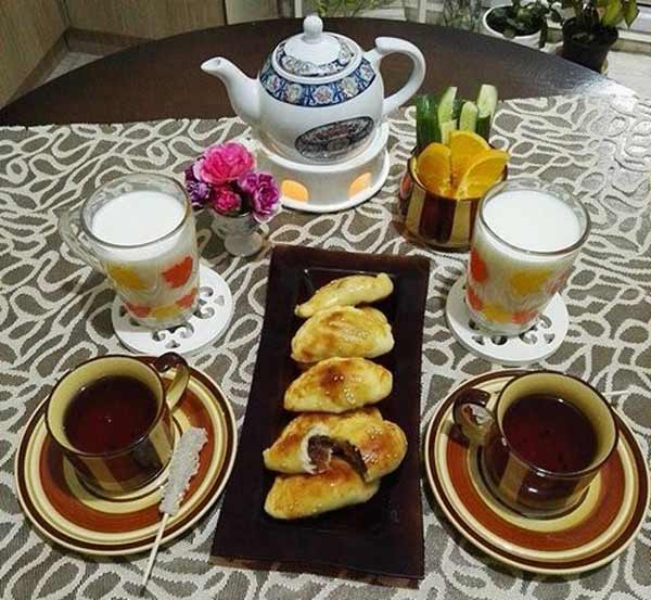 تزیین صبحانه عروس دونفره با ایده های زیبا خلاقانه باسلیقه و متنوع