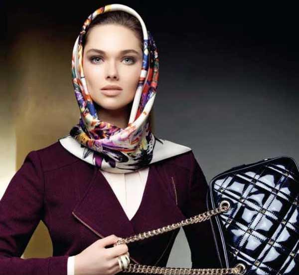 مدل بستن روسری بزرگ و کوچک با طرح های بسیار شیک جذاب و لاکچری