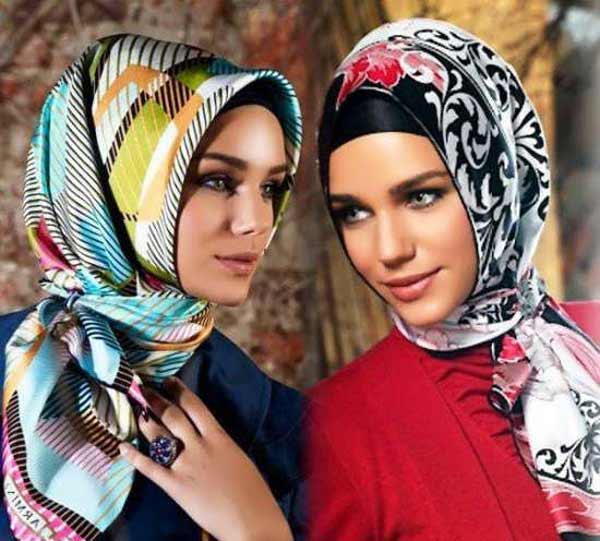 مدل بستن روسری بزرگ و کوچک با طرح های بسیار شیک جذاب و لاکچری