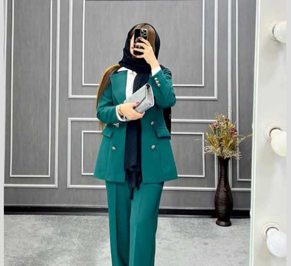 مدل کت و شلوار زنانه بلند با رنگ ها و طرح های جذاب باکلاس و ترند