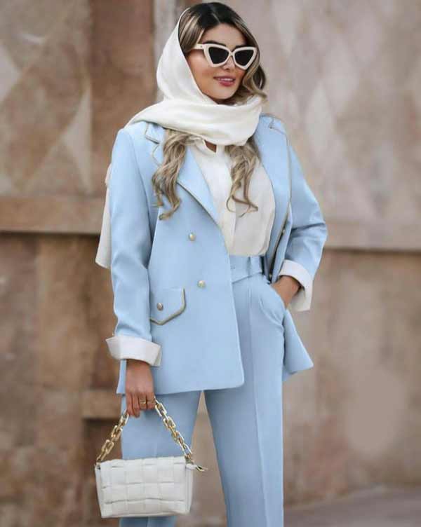 مدل کت و شلوار زنانه اینستاگرام با ایده های ساده طرحدار جذاب و خفن