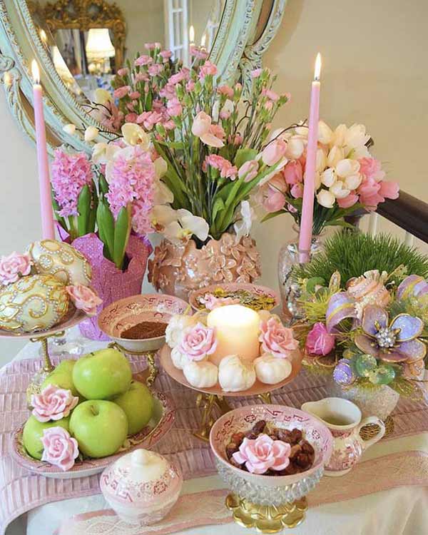 مدل سفره هفت سین با ایده های بسیار زیبا خلاقانه متنوع و جدید