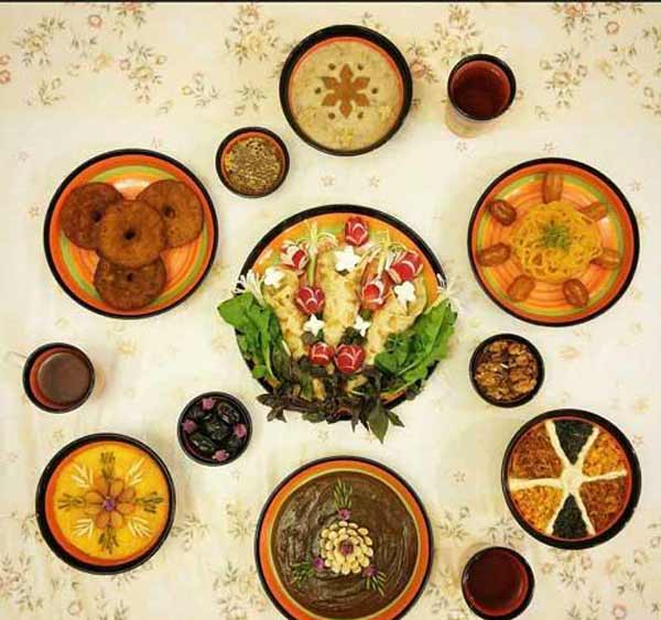 مدل سفره سحر بسیار زیبا ساده برای مهمانی های باکلاس و لاکچری