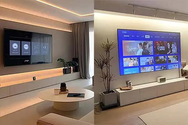 مدل دکوراسیون تلویزیون روی دیوار + قشنگ ترین دیزاین های پشت تلویزیون روی دیوار
