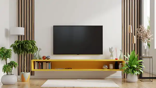 مدل دکوراسیون تلویزیون روی دیوار + قشنگ ترین دیزاین های پشت تلویزیون روی دیوار