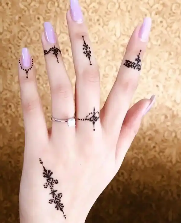 مدل حنا ساده و شیک + طرح های لاکچری حنا ساده و شیک جدید دخترانه