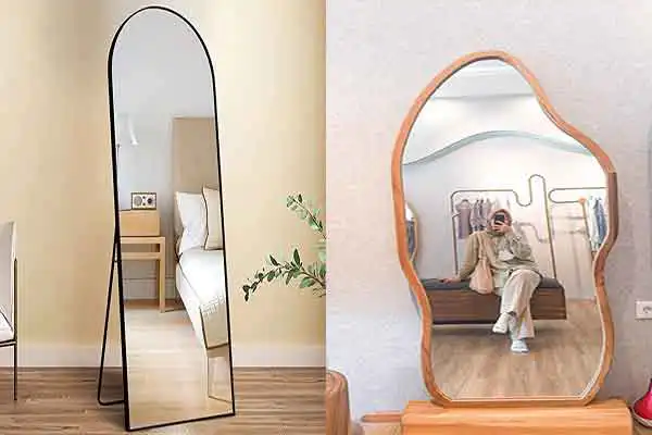 مدل آینه ایستاده برای اتاق خواب + طرح های فوق العاده زیبا و لاکچری آینه ایستاده برای اتاق خواب