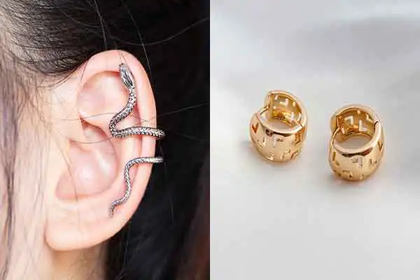 مدل گوشواره استیل رنگ ثابت + طرح های فوق العاده لاکچری و جذاب گوشواره استیل رنگ ثابت