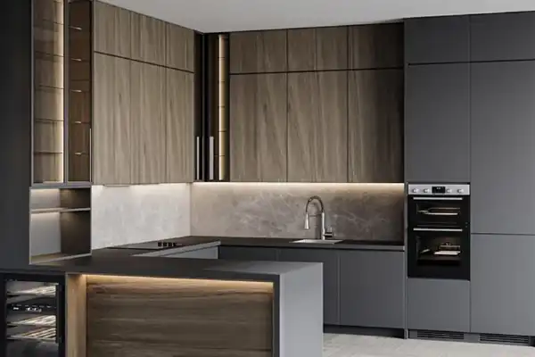 مدل کابینت ال مانند + انواع کابینت ال مانند خاص و لاکچری برای آشپزخانه های کوچک و بزرگ