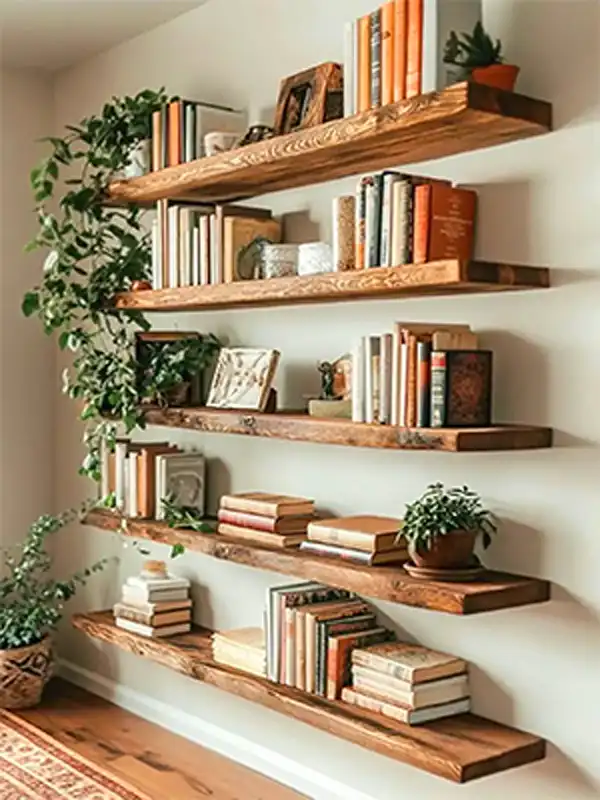 مدل کتابخانه دیواری شیک + طرح های ساده و مینیمال کتابخانه دیواری شیک خاص