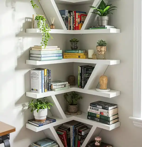 مدل کتابخانه دیواری شیک + طرح های ساده و مینیمال کتابخانه دیواری شیک خاص