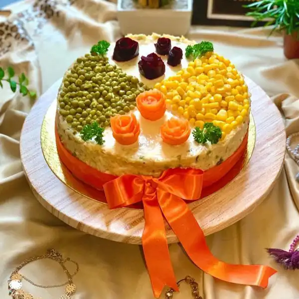 مدل سالاد الویه ساده + ایده های جذاب با تزیینات خاص سالاد اولویه ساده