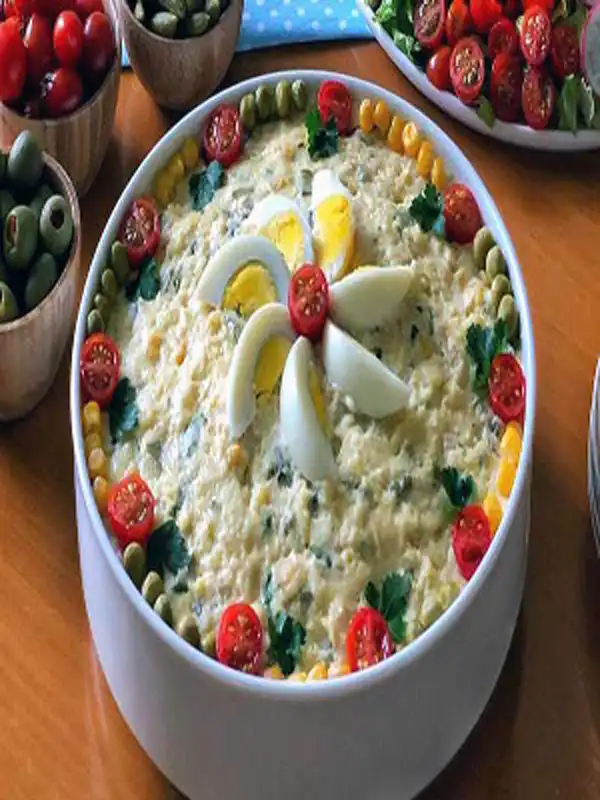 مدل سالاد الویه ساده + ایده های جذاب با تزیینات خاص سالاد اولویه ساده