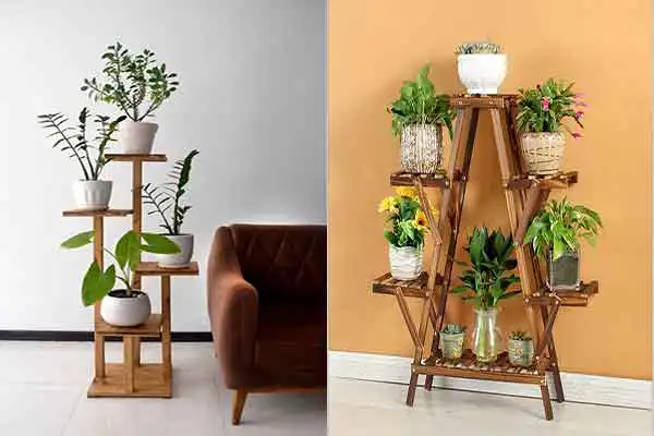 مدل استند گلدان چوبی + طرح های ساده و مینیمال و فانتزی استند گلدان چوبی