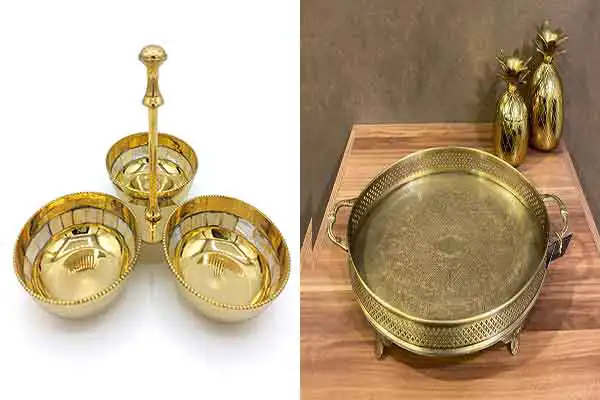 ظروف برنجی + زیبا و لاکچری ترین ظروف برنجی با طرح های شیک و جدید